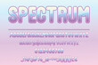 Elegant Spectrum Gradient Typeface Design. Colorful Font Set
