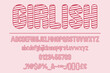 Girlish Coquette Color Font Set