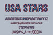 Usa Flag Font Set Perfect for Fourth of July Celebrations