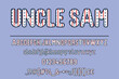 Uncle Sam Color Font Set