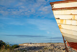Fototapeta Miasto - Old fishing vessel on dry land in County Donegal, Ireland