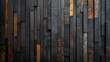 Wooden Wall With Metal Strips