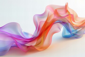 Poster - Waves from different colors, abstract background