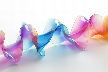 Poster - Waves from different colors, abstract background