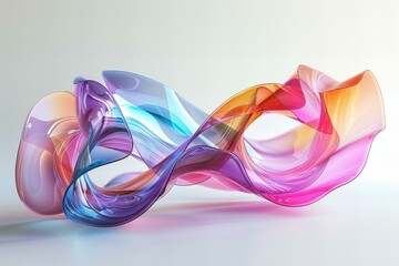 Poster - Waves from different colors, abstract background