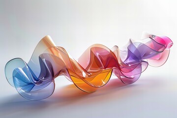 Poster - Waves from different colors, abstract background