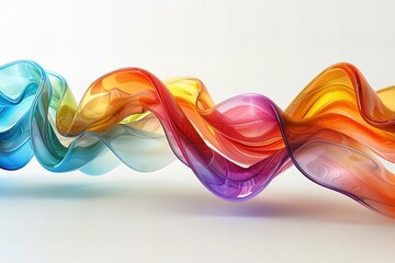 Poster - Waves from different colors, abstract background