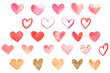 Colorful heart set collection png valentine's day edition