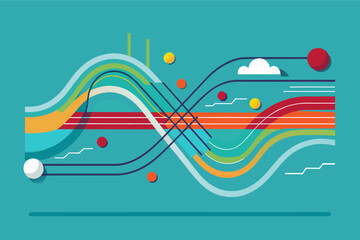 Poster - A flowing line representing movement and energy