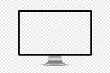 Poster - 3d high quality realistic device mockup. Computer monitors, laptops, tablets and mobile phones. Electronic gadgets isolated on white background for ui ux, presentation, mobile apps