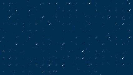 Poster - Template animation of evenly spaced champagne opening symbols of different sizes and opacity. Animation of transparency and size. Seamless looped 4k animation on dark blue background with stars