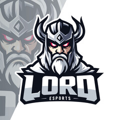 Wall Mural - Angry lord mascot logo vector illustration
