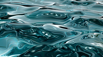 Wall Mural - An artistic close up of azure water surface with fluid grey waves, showcasing the beautiful pattern created by wind waves, a stunning geological phenomenon.