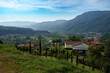 Summer landscape along the road from Bagni di Lucca to Castelnuovo Garfagnana, Tuscany