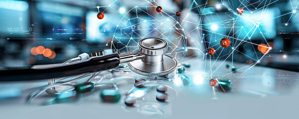 Poster - Rising Healthcare Industry Network - Global Medical Data Analysis, Innovative Wellness Solutions, Health Business Growth, Insurance Access Opportunities