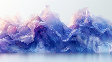 Wall Mural - Blue abstract wave background with white background.
