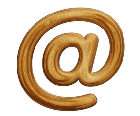 Poster - Wooden at symbol in 3d rendering