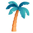 © Rawpixel.com - Blue coconut tree png sticker, 3D rendering, transparent background