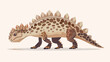 Ankylosaurus prehistoric ancient dino. Extinct big 