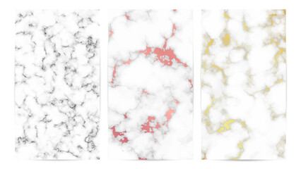 Wall Mural - Set of marble texture backgrounds