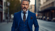 Handsome and elegant man in suit
