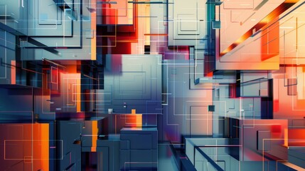 Poster - abstract business and finance backdrop hyper realistic