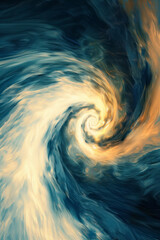 Fototapete - Vertical Fantasy blue beige tone storm or vortex graphics background.
