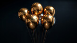 Fototapeta Nowy Jork -   Festive golden  metallic balloons for events.