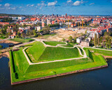 Fototapeta Konie - Bison bastion, 17th-century fortifications of Gdańsk after renovation. Poland