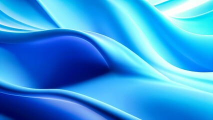 Poster - abstract blue and white wavy background