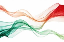 Abstract Wave  Backgroun. Abstract Green Red Wave Background, Transparent Waves Wavy Lines On White Background Waved Lines For Brochure, Website, Flyer Design.