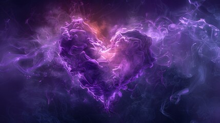 Wall Mural - A smoking purple heart