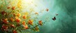 Create an artistic spring-themed background.