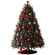 © Sabbir Dzns - Decorated Christmas tree with peak balls On isolated transparent PNG background