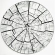 Abstract Cracked Glass Texture Circular Design