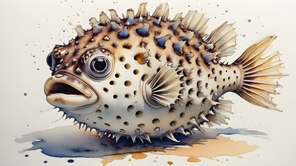 Wall Mural - puffer fish