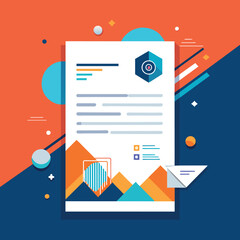 Fototapete - Office workers analyzing and researching business data vector illustration generated by Ai