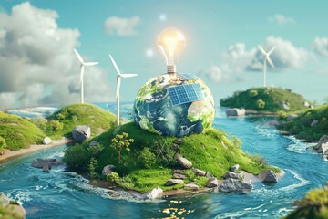 Wall Mural - Energy - Wind and Solar