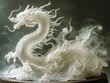 Dragon made of smoke, according to the Chinese zodiac sign of the 12 zodiac signs