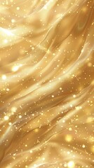 Wall Mural - Silky gold color luxury shiny wave ripple style background