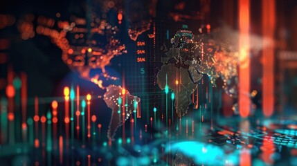 Poster - financial transactions flowing through digital networks