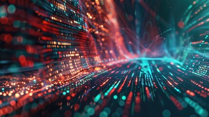 Poster - financial transactions flowing through digital networks