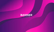 Abstract background with lines, Purple banner