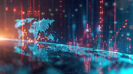 Poster - financial transactions flowing through digital networks