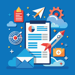 Fototapete - infographic design template marketing charts generated by ai