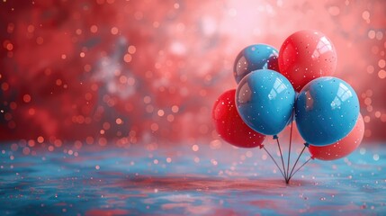 Wall Mural - celebration background with ballons element