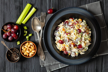 Canvas Print - chicken grape salad with celery, cashew, parmesan