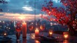 Sunset dinner romantic times for couple relationship