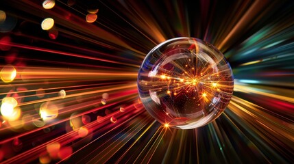 Poster - Abstract background with crystal ball and bokeh effect
