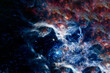 Beautiful blue cosmic nebula. Elements of this image furnished by NASA